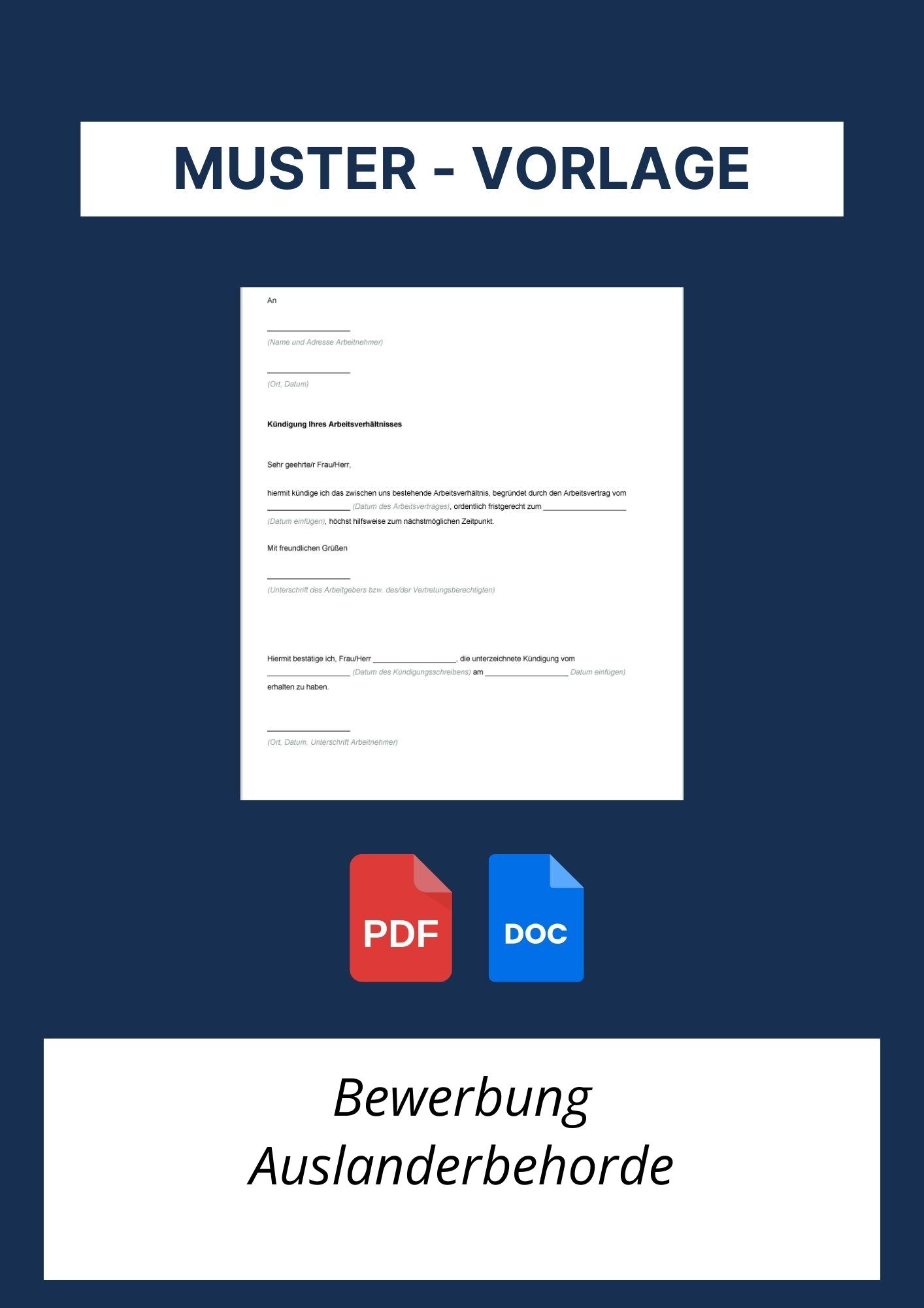 Bewerbung Ausländerbehörde